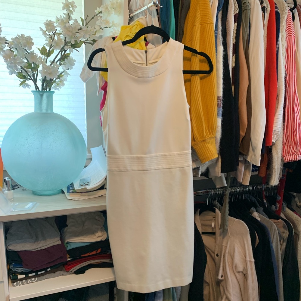White fitted dress